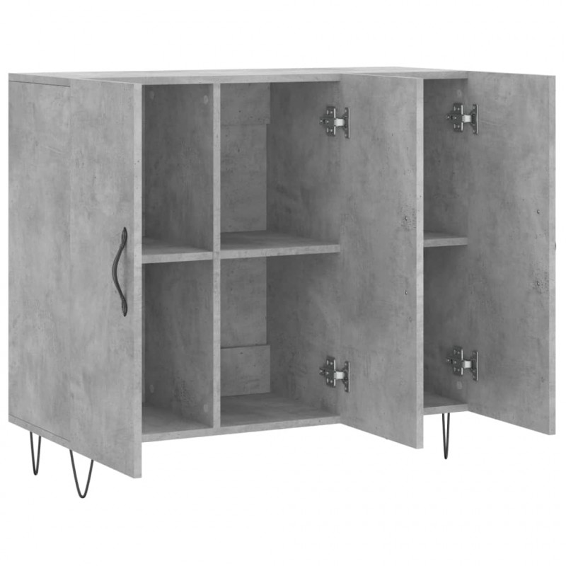 Szafka, szarość betonu, 90x34x80 cm, materiał drewnopochodny