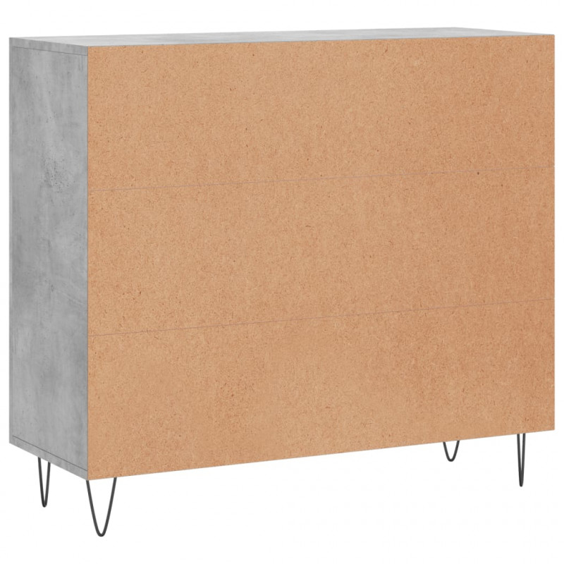 Szafka, szarość betonu, 90x34x80 cm, materiał drewnopochodny