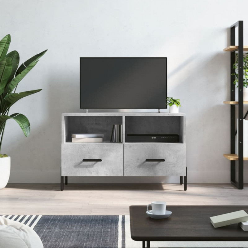 Szafka pod TV, szarość betonu, 80x36x50 cm