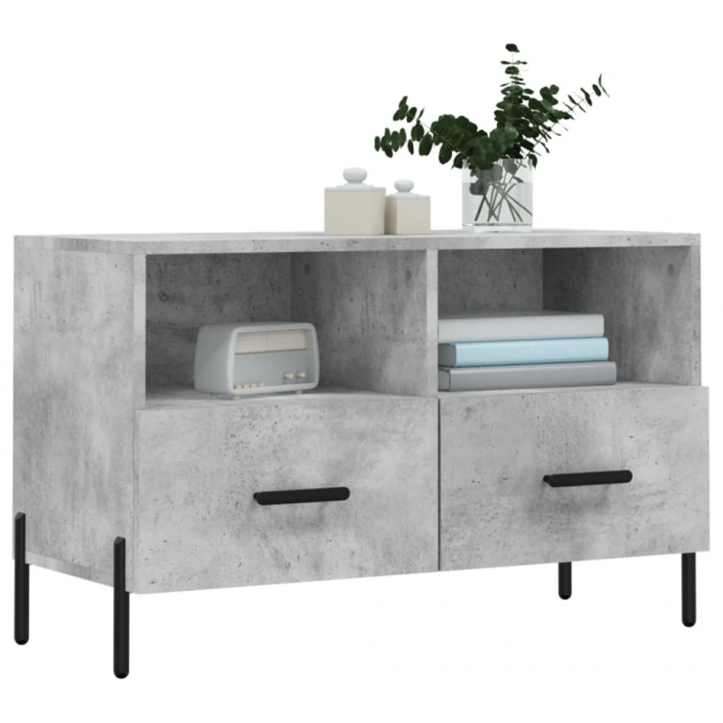 Szafka pod TV, szarość betonu, 80x36x50 cm