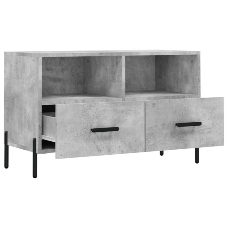 Szafka pod TV, szarość betonu, 80x36x50 cm