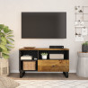 Szafka RTV, 80x33x46 cm, mango i materiał drewnopochodny