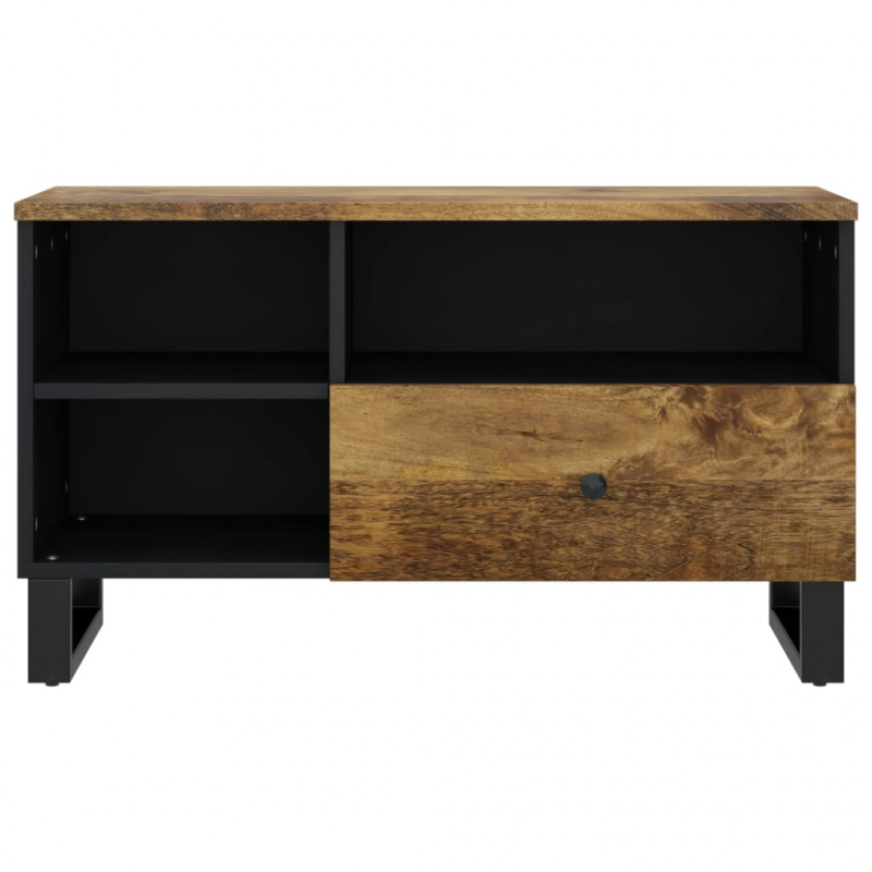 Szafka RTV, 80x33x46 cm, mango i materiał drewnopochodny