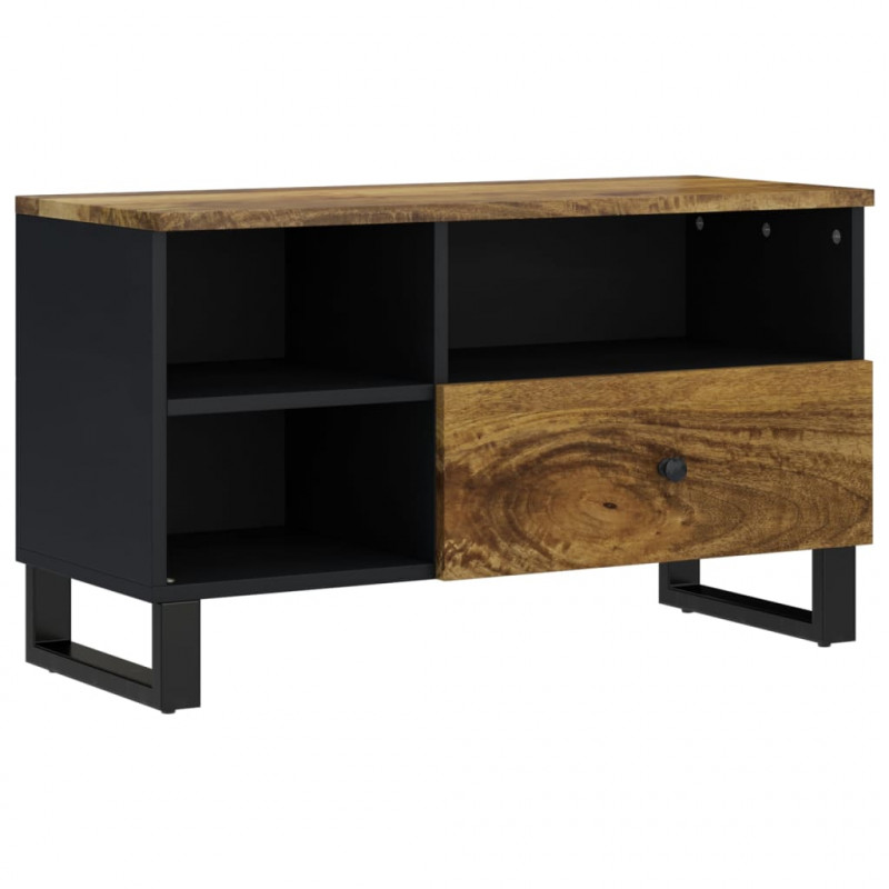 Szafka RTV, 80x33x46 cm, mango i materiał drewnopochodny