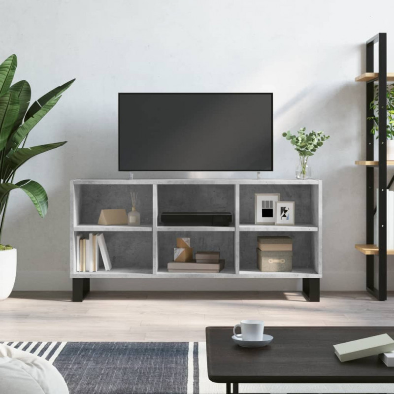 Szafka pod TV, szarość betonu, 103,5x30x50 cm