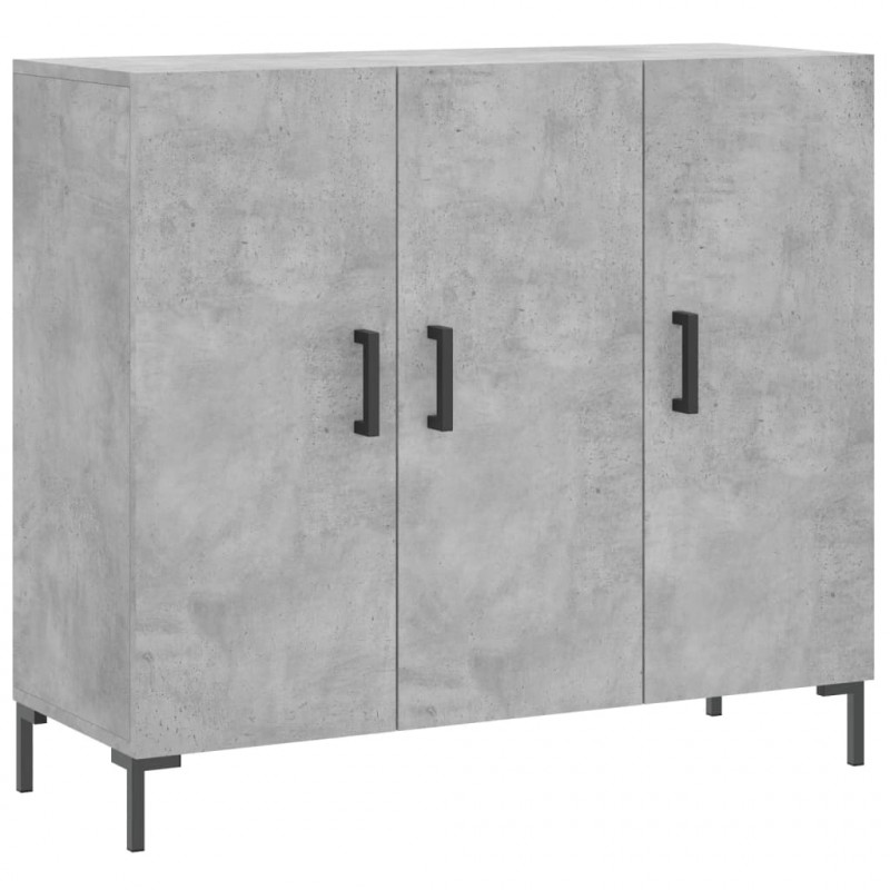 Szafka, szarość betonu, 90x34x80 cm, materiał drewnopochodny