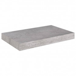 Półki ścienne, 2 szt., szarość betonu, 40x23x3,8 cm, MDF