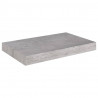 Półki ścienne, 2 szt., szarość betonu, 40x23x3,8 cm, MDF