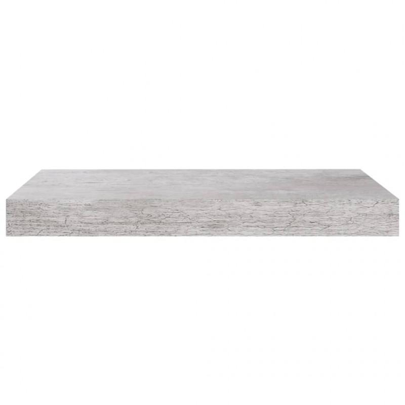 Półki ścienne, 2 szt., szarość betonu, 40x23x3,8 cm, MDF