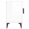 Szafka pod TV, wysoki połysk, biała, 150x30x50 cm