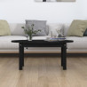 Stolik kawowy, czarny, 80x40x35 cm, lite drewno sosnowe