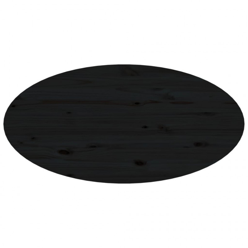 Stolik kawowy, czarny, 80x40x35 cm, lite drewno sosnowe