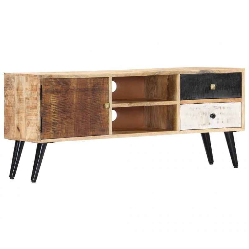 Szafka pod TV, 115 x 30 x 47 cm, lite drewno mango