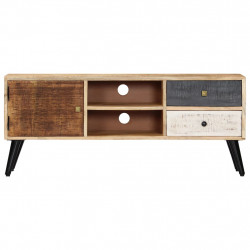 Szafka pod TV, 115 x 30 x 47 cm, lite drewno mango