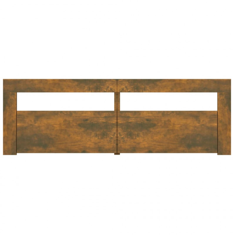 Szafka pod TV z oświetleniem LED, przydymiony dąb, 120x35x40 cm