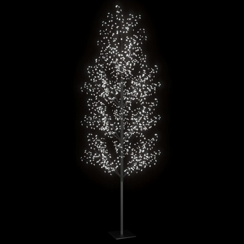 Drzewko z lampkami, 1200 LED, zimny biały, kwiat wiśni, 400 cm