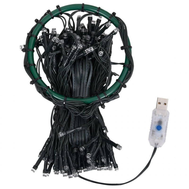 Lampki na choinkę, 500 kolorowych LED, 500 cm, wewn./zewn.