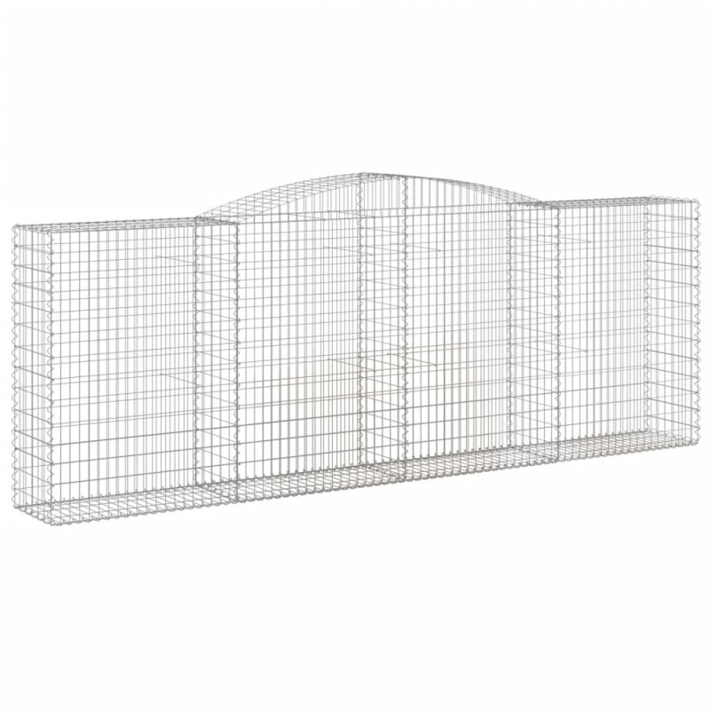 Łukowaty kosz gabionowy 400x50x140/160 cm, galwanizowane żelazo