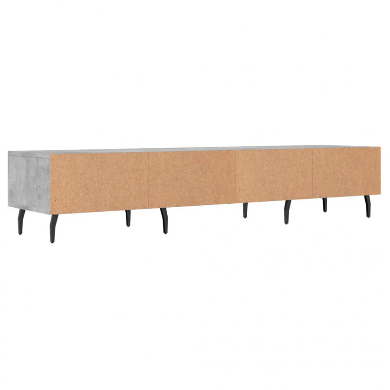 Szafka pod telewizor, szarość betonu, 150x36x30 cm
