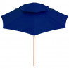 Parasol ogrodowy z dwupoziomową czaszą, niebieski, 270 cm
