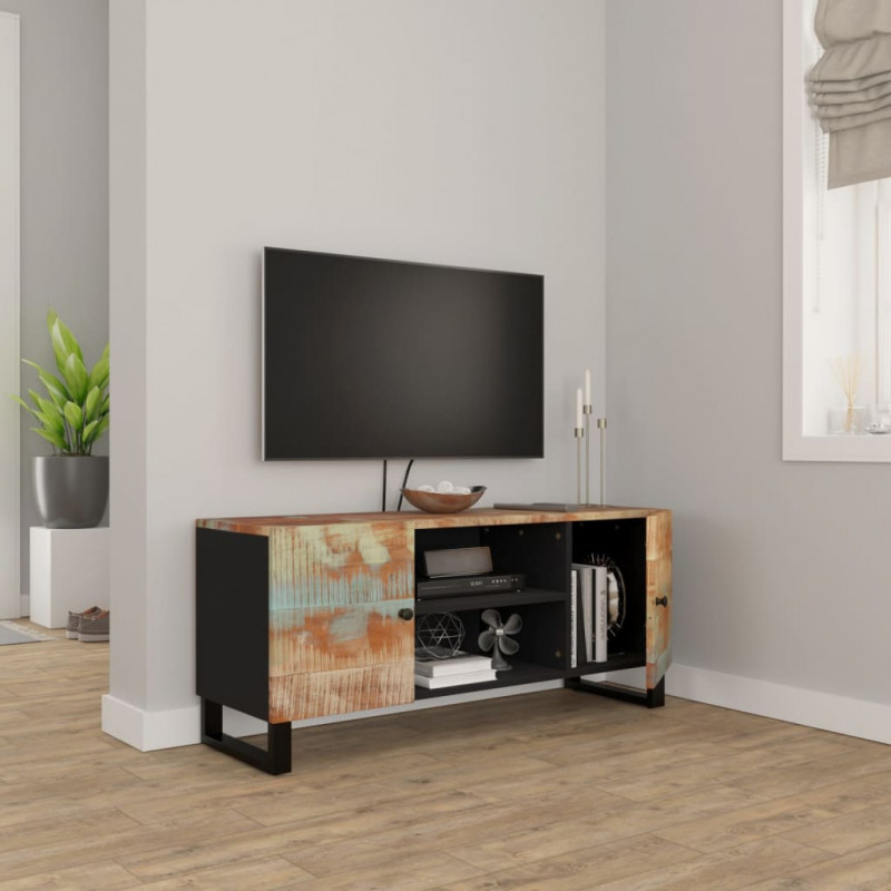 Szafka pod telewizor, 105x33x46 cm, lite drewno odzyskane