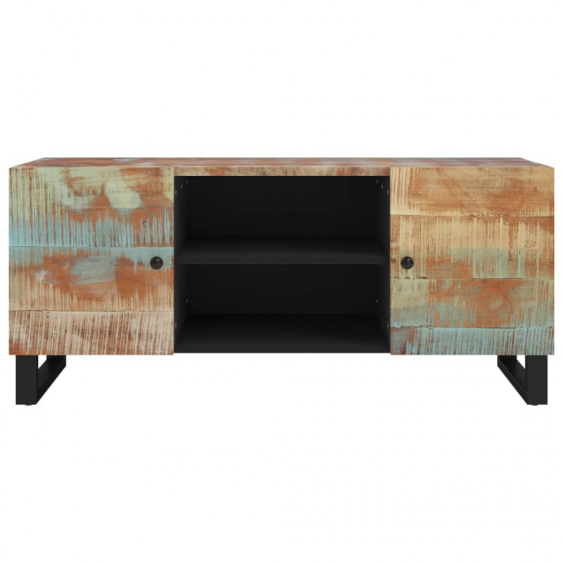 Szafka pod telewizor, 105x33x46 cm, lite drewno odzyskane