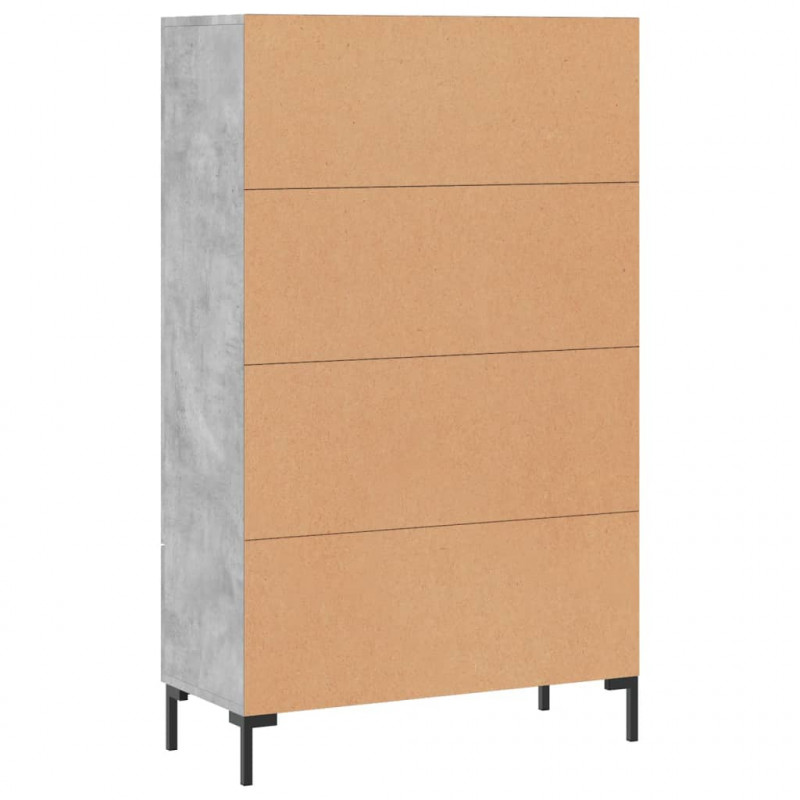 Wysoka szafka, szarość betonu, 69,5x31x115 cm