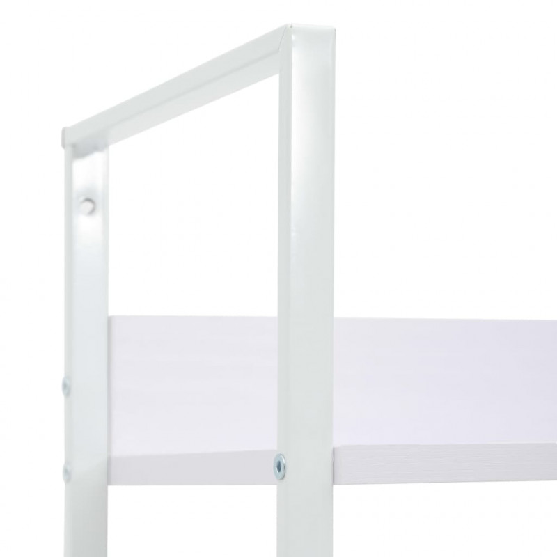 Regał z 4 półkami, biały, 60x27,6x124,5 cm