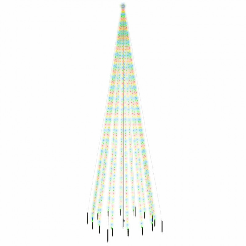 Choinka z kołkiem gruntowym, 1134 kolorowe LED, 800 cm
