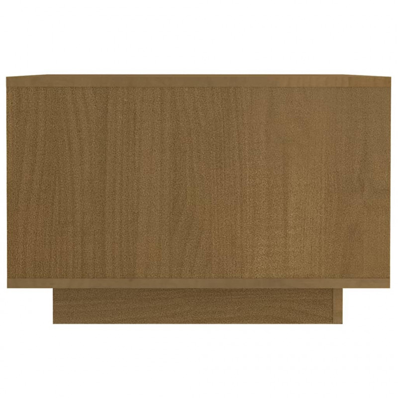 Stolik kawowy, miodowy brąz, 50x50x33,5 cm, lite drewno sosnowe