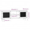 Stolik pod TV, brązowy, 105x30x40 cm, drewno sosnowe i rattan