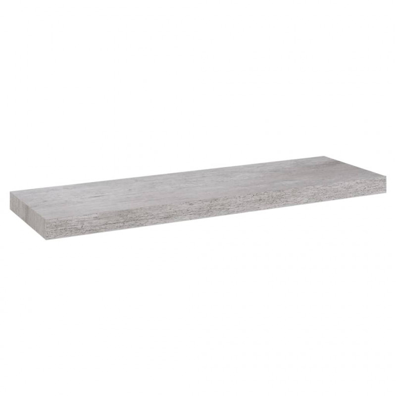 Półka ścienna, szarość betonu, 80x23,5x3,8 cm, MDF