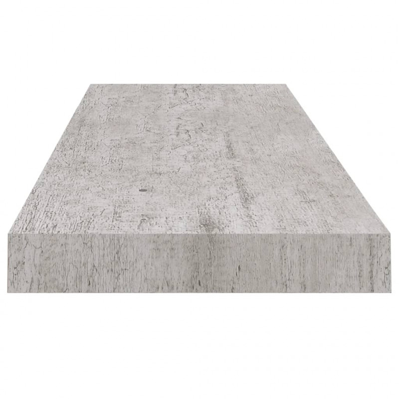 Półka ścienna, szarość betonu, 80x23,5x3,8 cm, MDF