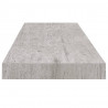 Półka ścienna, szarość betonu, 80x23,5x3,8 cm, MDF