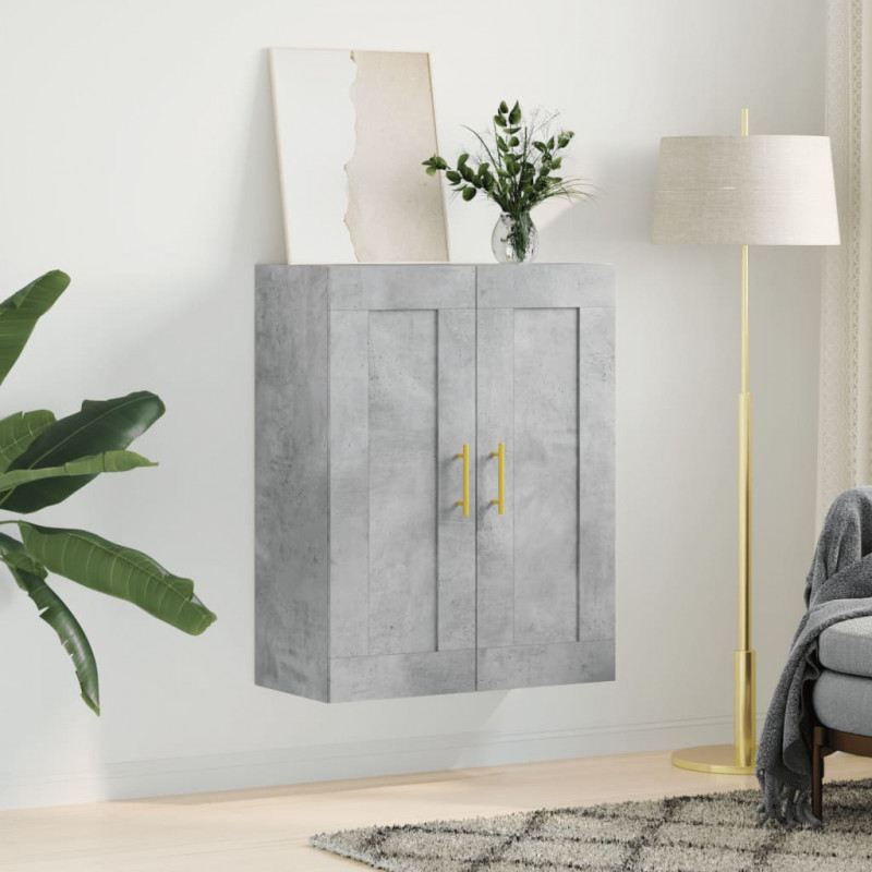 Szafka wisząca, szarość betonu, 69,5x34x90 cm