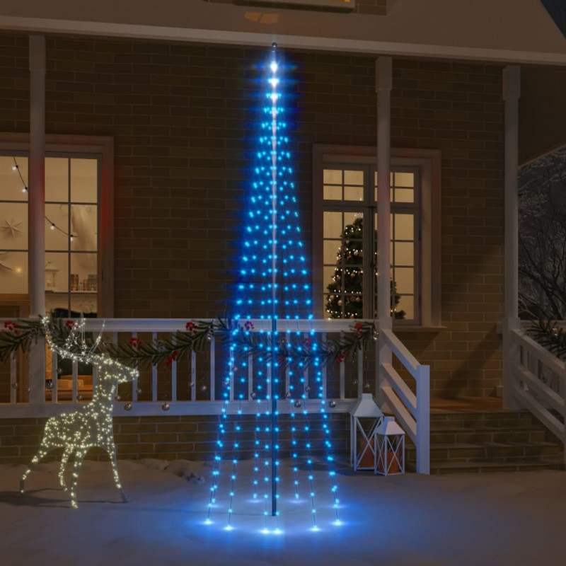 Choinka do montażu na maszcie, 310 niebieskich LED, 300 cm