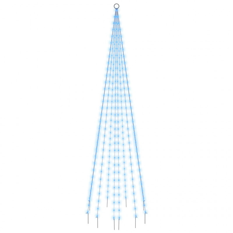 Choinka do montażu na maszcie, 310 niebieskich LED, 300 cm