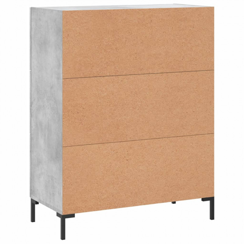 Szafka, szarość betonu, 69,5x34x90 cm, materiał drewnopochodny