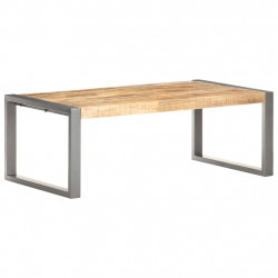 Stolik kawowy, 110x60x40 cm, surowe drewno mango