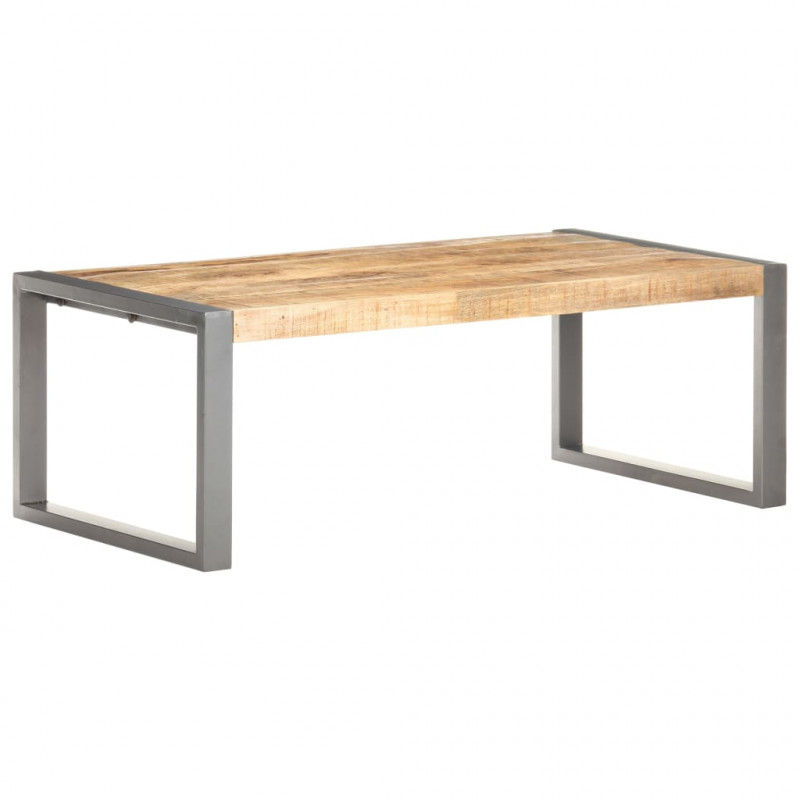 Stolik kawowy, 110x60x40 cm, surowe drewno mango