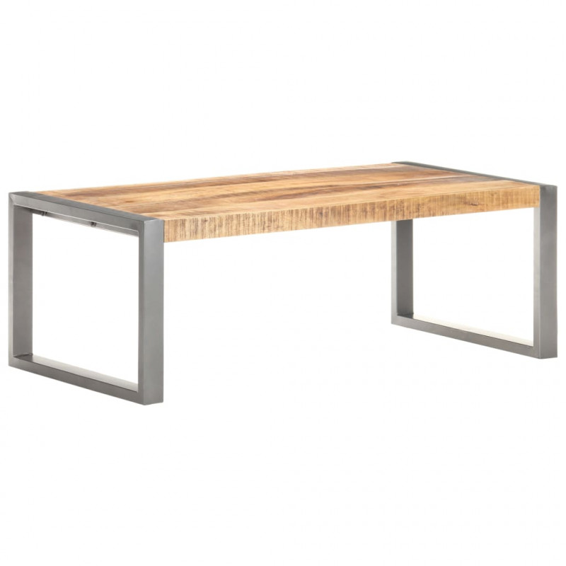 Stolik kawowy, 110x60x40 cm, surowe drewno mango