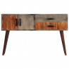Stolik typu konsola, 120x35x75 cm, lite, surowe drewno mango