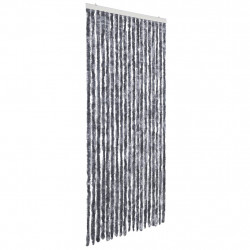 Zasłona przeciwko owadom, srebrna, 56x185 cm, szenil