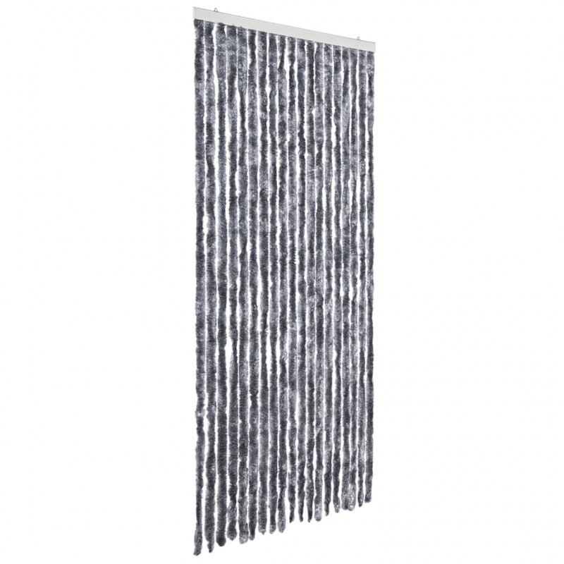 Zasłona przeciwko owadom, srebrna, 56x185 cm, szenil