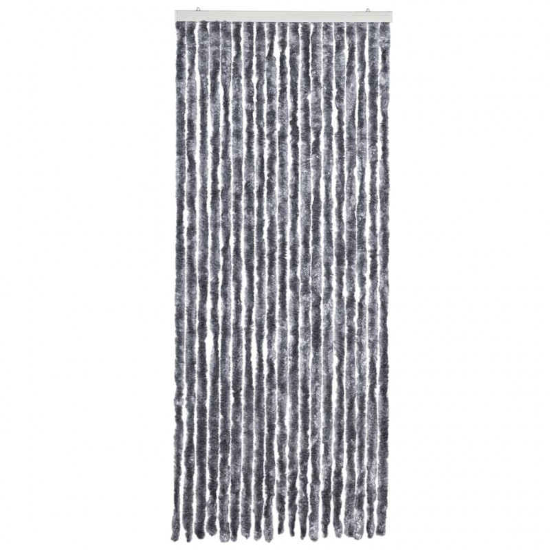 Zasłona przeciwko owadom, srebrna, 56x185 cm, szenil