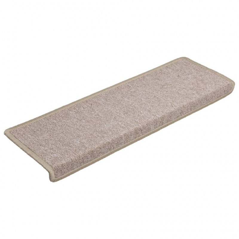 Nakładki na schody, 15 szt., 65x21x4 cm, taupe