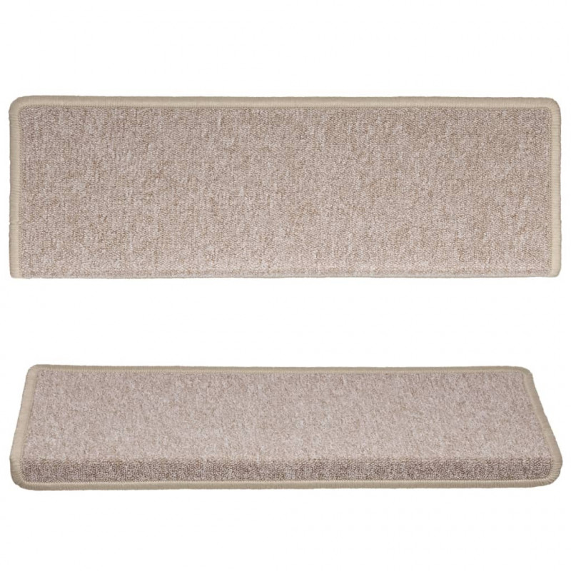 Nakładki na schody, 15 szt., 65x21x4 cm, taupe