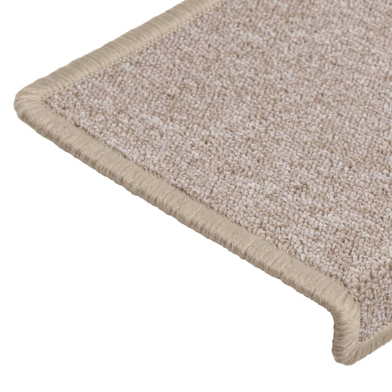 Nakładki na schody, 15 szt., 65x21x4 cm, taupe