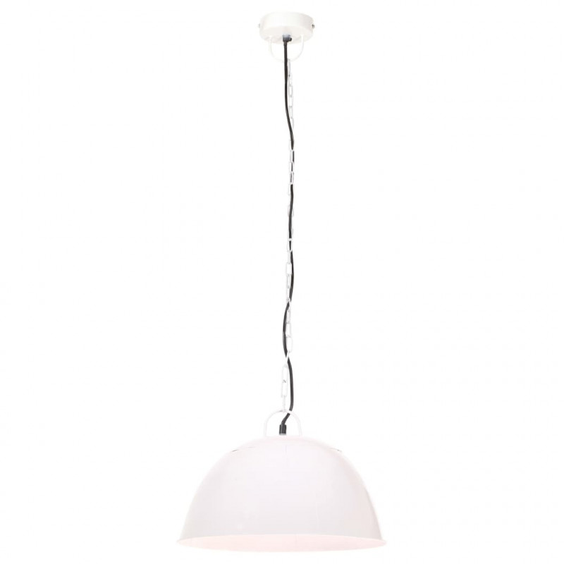 Industrialna lampa wisząca, 25 W, biała, okrągła, 41 cm, E27