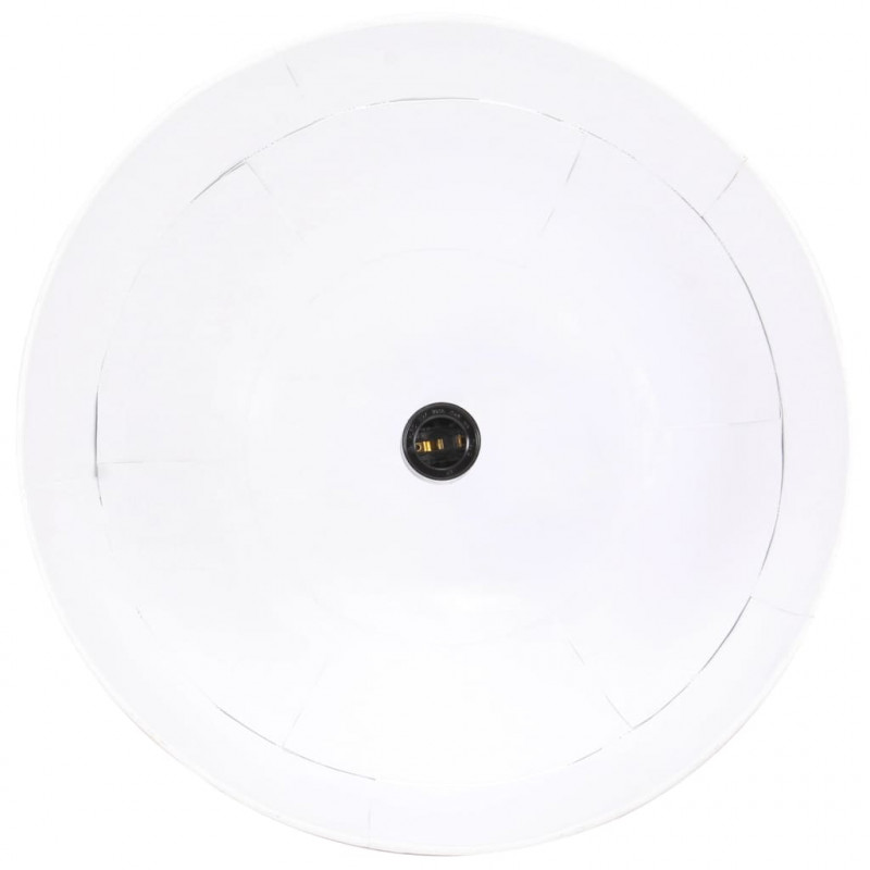 Industrialna lampa wisząca, 25 W, biała, okrągła, 41 cm, E27